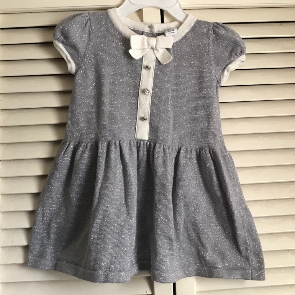 Silver sparkly Janie and Jack dress 6-12 months